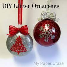 Glitter Ornaments A Diy Silhouette Tutorial Glitter Ornaments Diy Diy Christmas Gifts Silhouette Christmas