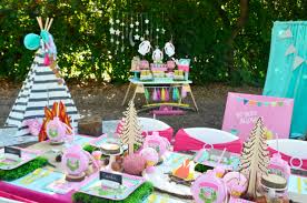Themakeovermom Com Ll Glam Camp Camping Party Supplies Ideas Decorations Birthday Glamping In Camping Birthday Party Glamping Party Camping Party Decorations
