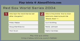 If you fail, then bless your heart. Trivia Quiz Red Sox World Series 2004