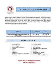 Permohonan guru mara dg41 di buka (pegawai perkhidmatan pendidikan mara). Mrsm Mukah Masih Berpeluang Memohon Sebagai Guru Mara Facebook