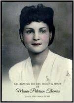Celebrating the Life, Legacy & Spirit of Mamie Peterson Thomas, July 10,  1920- March 23, 2015