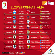 Per ogni turno alcune gare potranno essere anticipate o posticipate. Startimes The Fourth Round Of Coppa Italia 2020 2021 Facebook