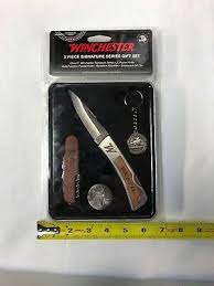The set includes a fixed blade knife with a 3 drop . Winchester 200th Commemorative 3 Piece Signature Series Gift Set Ebay