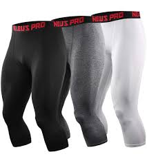 Mens 2 Pack Compression Pants Workout Running Tights Leggings Capri 3 Pack Black Grey White Ch18dquazwy Size Small
