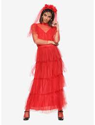 Spirit halloween beetlejuice lydia deetz costume. Beetlejuice Lydia Red Wedding Dress Costume