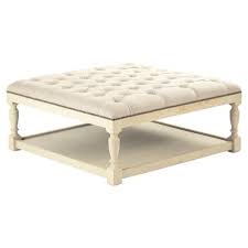 Located in ridgeway, pickup only. Square French Country White Tufted Square Wood Coffee Table Ottoman 31 W 40 W Kathy Kuo Home