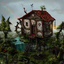 Witch House 2 Cute Drawing House Painting Witch Illustration Halloween Witch House House Illustration Dream House Movie