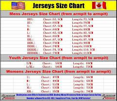 Nhl Hockey Jersey Size Chart Kasa Immo