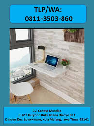 Berbahan particle board yang awet dan kuat. Promo 0811 3503 860 Jual Meja Lipat Dinding Ukuran 40x80 Di Malang Dinding Ruko Meja