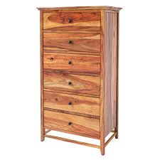 Mission Modern Solid Wood 6 Drawer Bedroom Tall Dresser Sheesham Wood White Wood Furniture Tall Dresser