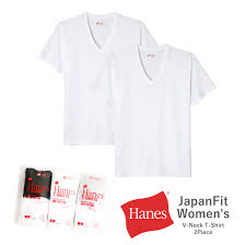 class two pieces of hanes hanes women v neck t shirt japan fitting short sleeves cut and sew 2p jpan fit white ladys plain fabric hw5115 present