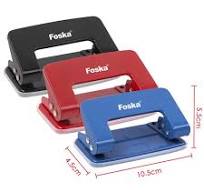 Foska Professional Metal Small Easy to Carry Two Holes 3 Colors Earing Card  Craft Lever Paper Punch for Daily Use
