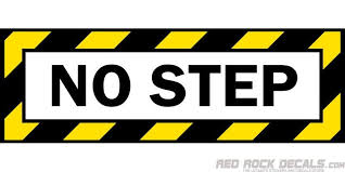 Black And Yellow Signs From Around The World No Step Aircraft Sticker Black And Yellow Sticker Design Stickers Sticker Store