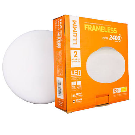 LUMIN. LED PLAFON SOB/EMB RD. FRAME 24W 4000K