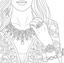 Beautiful Dress And Jewellery To Color On Colortherapy App Designs Coloring Books People Coloring Pages Horse Coloring Pages