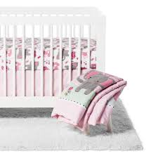 Eloise description meet eloise, a cute stylized elephant with pink ears. Pink Bedtime Originals Eloise 3 Piece Crib Bedding Set Baby Bedding Crib Bedding Snowrobin Jp