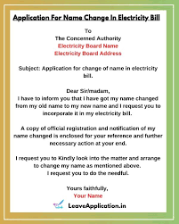 Maybe you would like to learn more about one of these? Request Letter Format For Name Change In Electricity Bill Name Change Electricity Bill Transfer Letter Format