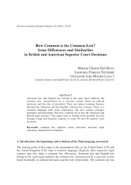 Appendix court of appeals standing order no. Pdf How Common Is The Common Law Some Differences And Similarities In British And American Superior Court Decisions