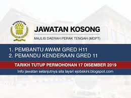 Kerja kosong kerajaan negeri pulau pinang. Jawatan Kosong Majlis Daerah Perak Tengah Mdpt Tarikh Tutup 17 Disember 2019