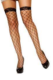 Our selections range from fully fashioned seamed nylon stockings, reinforced heel and toe nylon stockings, sheer to the waist pantyhose, sheer heel and toe nylon stockings and thigh highs. Thigh High Fishnet Stocking