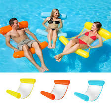 Inflatable Floating Hammock Portable Pool Float Lounge Bed Swimming Chair For Beach Pool Water Sports Walmart Com In 2020 Water Hammock Inflatable Pool Portable Pools