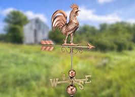 This size weathervane is ideal for your home, garage, cupola, barn or gazebo. Copper Rooster Weathervane Rooster Wind Vane