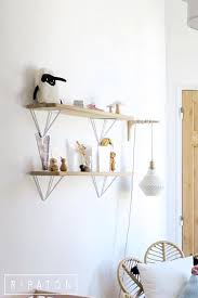 Etagere Murale En Bois Et Acier Blanc Etagere Murale Bois Etageres Murales Decoration Chambre Bebe