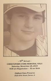 Chris is the son of Mike (Moose) Lyons (SMC 1979) and Sue Metzger Lyons  (SMC 1980).