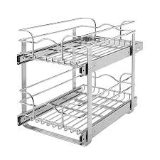 4.9 out of 5 stars. Rev A Shelf 15 Wide 22 Deep Base Kitchen Cabinet 2 Tier Pull Out Wire Basket Walmart Canada