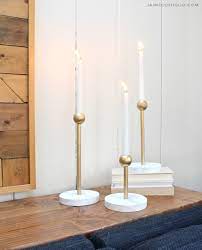 Limited time sale easy return. How To Make Diy Faux Brass And Marble Candle Holders