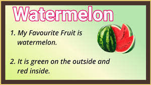 This is the most interesting part due to which, banana is my favourite fruit. 10 Lines On Watermelons For Kids In English My Favourite Fruit Ashwin S World Youtube