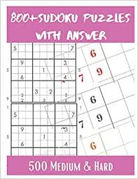 Answer keys for all 36 sudoku puzzles! 800 Sudoku Puzzles With Answers 500 Medium Hard Huge Bargain Collection Of Medium To Hard Sudoku Puzzle Book For Adults With Answers Tons Of Challenge For Your Brain Colon Alfred