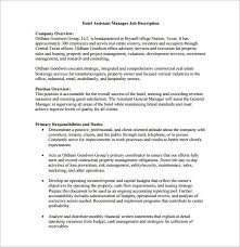 Keeps the check out area clean and serviceable. 12 Assistant Manager Job Description Templates Free Premium Templates