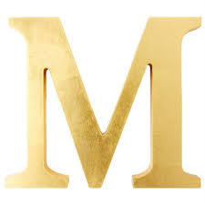 Gold Letter M Zimmer
