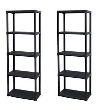Un meuble pas cher disponible en différents styles il existe des modèles d'étagères très différents les uns des autres, ce qui offre à chacun l'assurance de trouver son bonheur. Tood Lot De 2 Etageres En Resine 5 Tablettes 60 X 30 X 76 Cm Noir Achat Vente Etabli Meuble Atelier Etageres Resine 5 Tablettes X2 Cdiscount