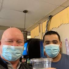 Nuvision CEO Roger Ballard recently visited Pedro's Mexican Grill in  Anchorage. While there, he met with Manny Tafoya, the restaurant owner, to  thank him for participating in the NuvisionCares program which provided