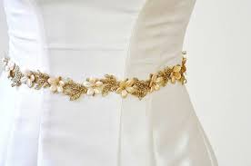 Gold Belt Bridal Gold Belt Wedding Gold Flower Belt Champagne Bridal Beaded Belt Wedding Belt Go Gold Sash Flower Sash Wedding Dress Wedding Dress Sash
