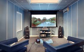 Beautiful Small Media Room Ideas With Smal Capacity And Blue Theme Color Small Room Decorating Ideas Consider painting your bathroom's wainscoting instead of the walls. smal capacity and blue theme color