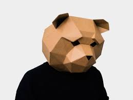 Teddy Bear Mask Paper Craft Template Halloween Mask Etsy In 2021 Bear Mask Paper Mask Animal Heads