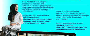 Tiada apa yang dapat kurasakan. Teks Dan Lirik Mars Madrasah Diniyah Pontren Com