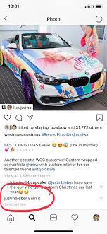 Girls can place their jojo singing doll into the teal blue driver's seat and cruise around singing jojo's top hits! Jojo Siwa On Twitter Justinbieber Commented On A Picture Of My Car He Said Burn It