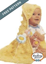 A baby blanket is an easy project to start with because of its rectangular shape, as well as the fact that the fit can't go wrong. Bobble Knitted Hooded Baby Blanket Free Knitting Pattern