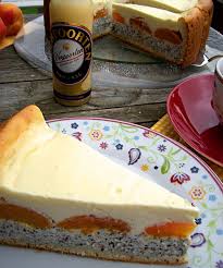 Backpulver 125ml milch 250 g mohn, gemahlen. Feine Kasekuchen Eierlikortorte Mit Sommerfrischen Aprikosen Kuchenrezepte Mit Eierlikor Verpoorten