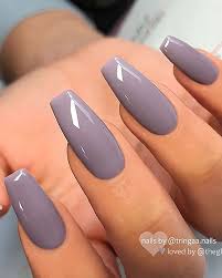 Simple gray acrylic nail design. The Best Gray Nail Art Design Ideas Grey Gel Nails Best Acrylic Nails Fall Acrylic Nails