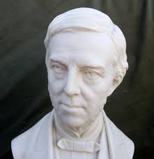 Parian Bust of Ralph Waldo Emerson, By Sidney Morse, Boston 1870's No  Reserve