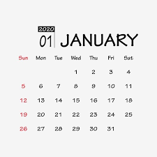 January 2020 Clipart Vector Png Element Design Calendar New2020 Calendar New Year Png And Vector With Transparent Background For Free Download Clip Art Chinese New Year Fireworks New Years Background