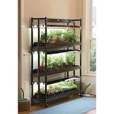 Gardener S Supply Company Indoor Grow Light 3 Tier Stand Sunlite Light Garden With Plant Trays Garde Indoor Grow Lights Growing Food Indoors Growing Indoors