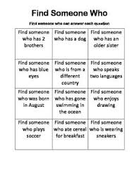 6 Find Someone Who Games Great For The Beginning Of The Year These Activities Review Previous Years Material Some Find Someone Who Find Someone Fun At Work