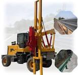 New Product Pile Driver Wheeled Highway Guardrail Drilling Machine Hydraulic Post Installation Highway Guardrail Pile Driver 20