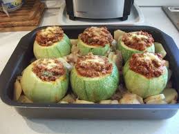 Was At Farmers Market At Ta Qali And Saw Large Round Marrows And At Once I Thought Baked Stuffed Marrows I Used L Stuffed Marrow Maltese Recipes Savoury Food